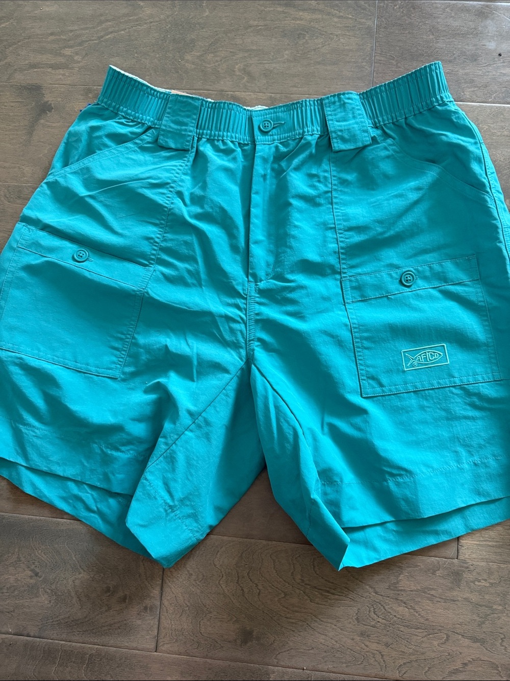 NWT AFTCO Men's Teal Cargo Swim/Utility Shorts